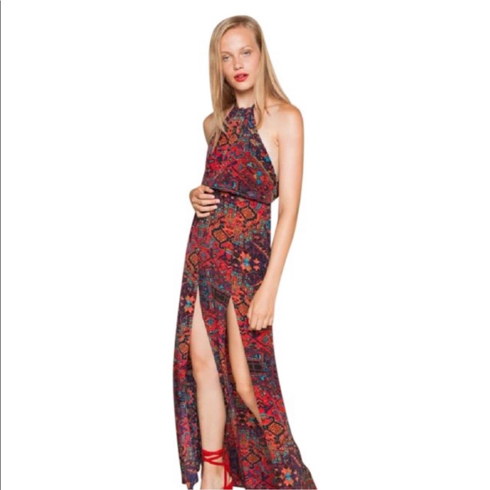 Stone Cold Fox Onyx Gown in Carpet Print